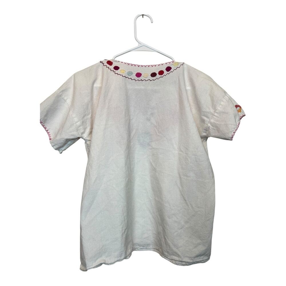 Embroidered Floral Boho Blouse Shirt Top Cottage Indie Fairy Festival Hippie - Picture 6 of 6
